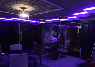 Disco bar effect lighting installation