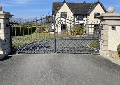 Twin leaf automated gate and IP intercom system installation