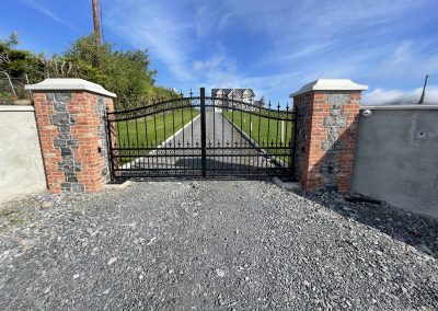 Twin leaf automated gate system, IP CCTV and intercom system installation