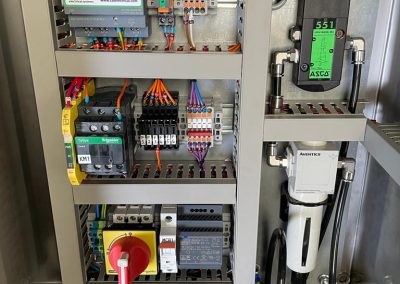 Pneumatic vessel process control panel