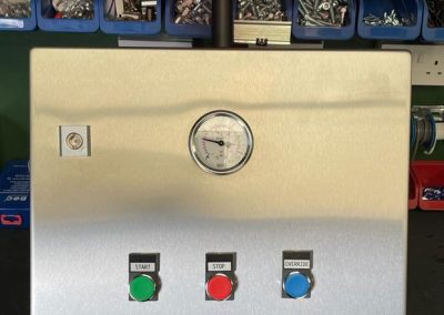 Pneumatic vessel process control panel