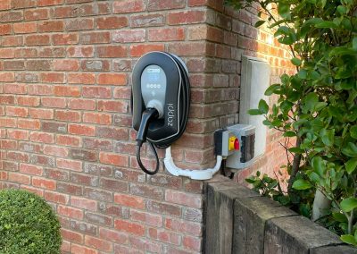 Recent installation of a 7.2kWh electrical vehicle charging station with load balancing. With load balancing, electric vehicle charge current is automatically and continually adjusted to ensure safe operation without negatively impacting the existing electrical infrastructure